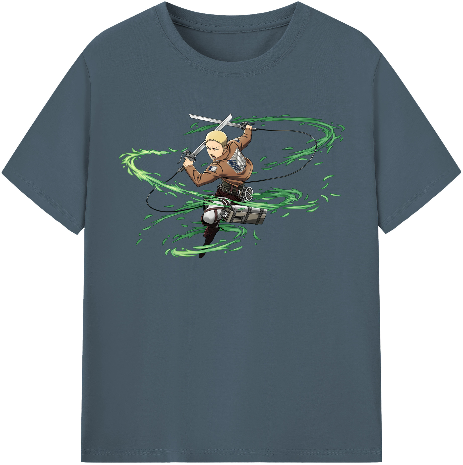 （画像用） 進撃の巨人 ライナー・ブラウン Attack on Titan Reiner Braun 綿100％半袖Tシャツ（フロントプリント）
